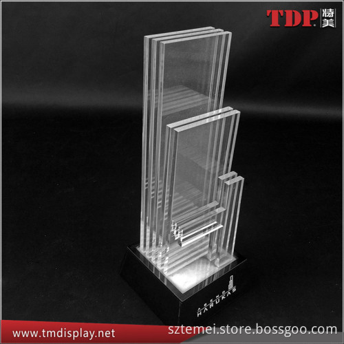 Wholesale Luminous 12V 1.5M Customize Lucite Plaque with Black Base
